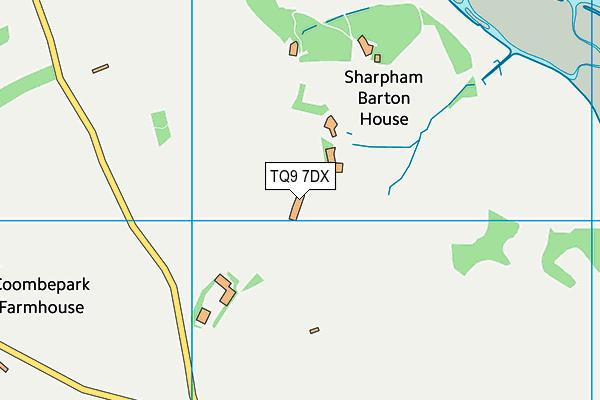 TQ9 7DX map - OS VectorMap District (Ordnance Survey)