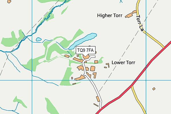 TQ9 7FA map - OS VectorMap District (Ordnance Survey)