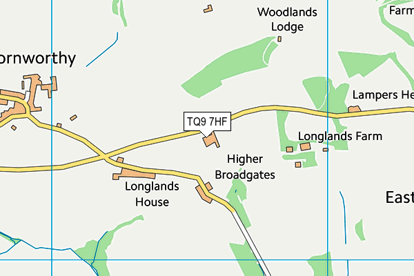 TQ9 7HF map - OS VectorMap District (Ordnance Survey)