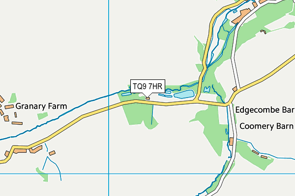 TQ9 7HR map - OS VectorMap District (Ordnance Survey)