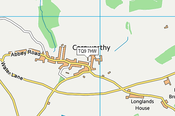 TQ9 7HW map - OS VectorMap District (Ordnance Survey)