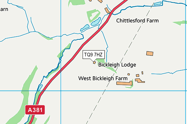 TQ9 7HZ map - OS VectorMap District (Ordnance Survey)