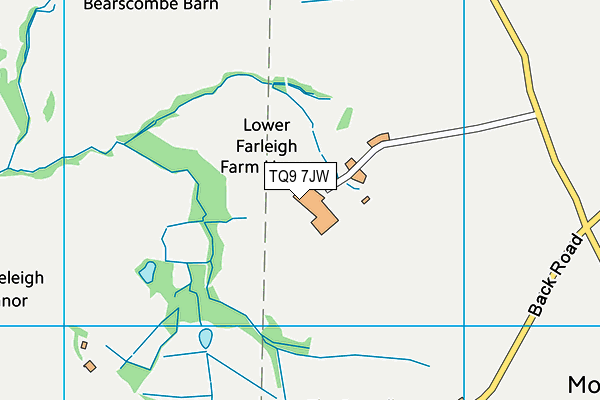 TQ9 7JW map - OS VectorMap District (Ordnance Survey)