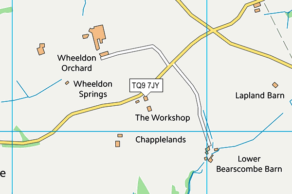 TQ9 7JY map - OS VectorMap District (Ordnance Survey)