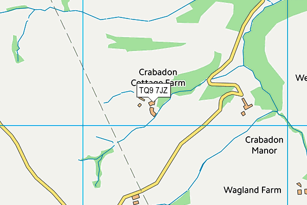 TQ9 7JZ map - OS VectorMap District (Ordnance Survey)
