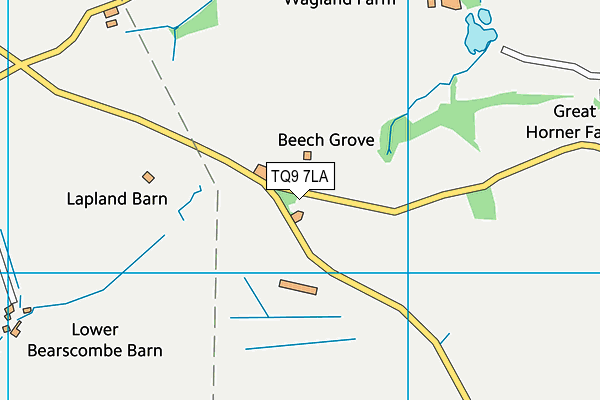 TQ9 7LA map - OS VectorMap District (Ordnance Survey)