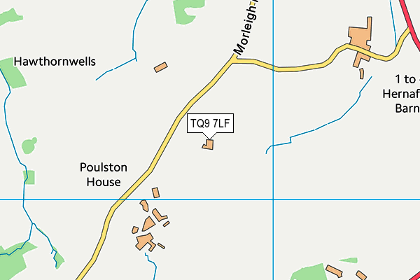 TQ9 7LF map - OS VectorMap District (Ordnance Survey)