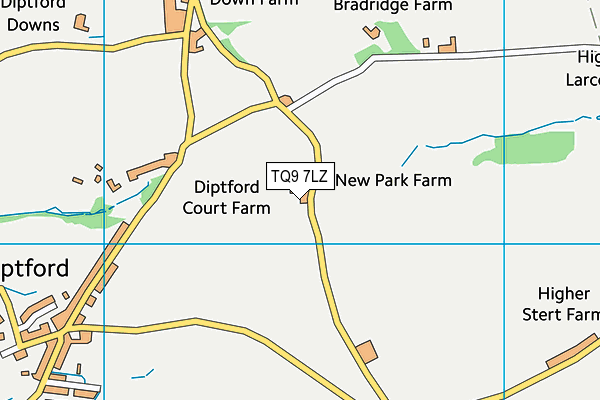 TQ9 7LZ map - OS VectorMap District (Ordnance Survey)