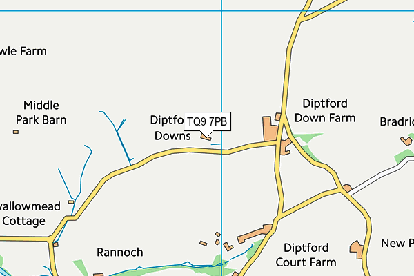 TQ9 7PB map - OS VectorMap District (Ordnance Survey)