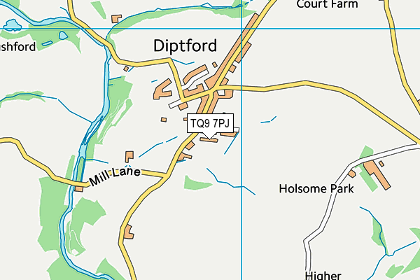 TQ9 7PJ map - OS VectorMap District (Ordnance Survey)