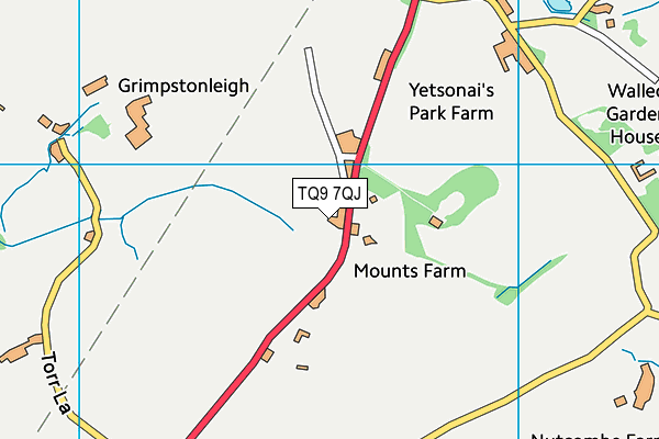 TQ9 7QJ map - OS VectorMap District (Ordnance Survey)