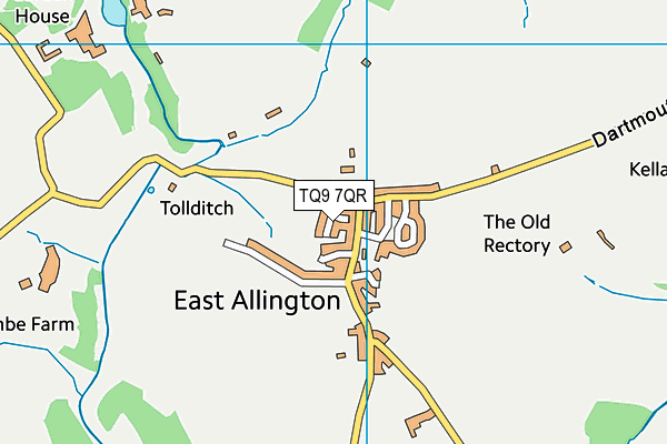 TQ9 7QR map - OS VectorMap District (Ordnance Survey)