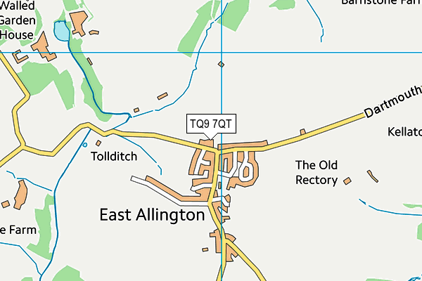 TQ9 7QT map - OS VectorMap District (Ordnance Survey)