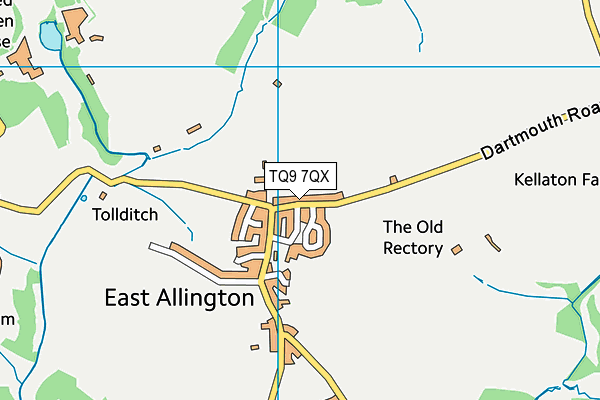 Poole Lane map (TQ9 7QX) - OS VectorMap District (Ordnance Survey)