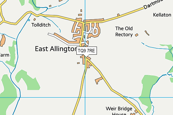 East Allington Primary School map (TQ9 7RE) - OS VectorMap District (Ordnance Survey)