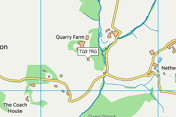 TQ9 7RG map - OS VectorMap District (Ordnance Survey)