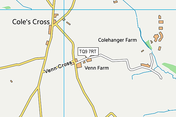 TQ9 7RT map - OS VectorMap District (Ordnance Survey)