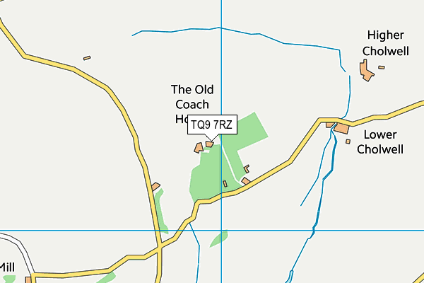 TQ9 7RZ map - OS VectorMap District (Ordnance Survey)