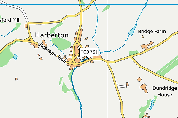 TQ9 7SJ map - OS VectorMap District (Ordnance Survey)