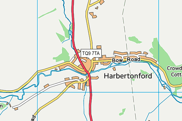 Harbertonford Church of England Primary School map (TQ9 7TA) - OS VectorMap District (Ordnance Survey)