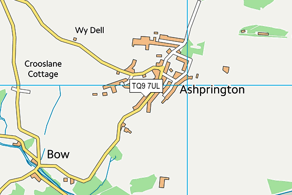 TQ9 7UL map - OS VectorMap District (Ordnance Survey)