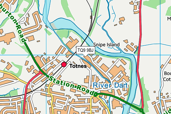 TQ9 9BJ map - OS VectorMap District (Ordnance Survey)