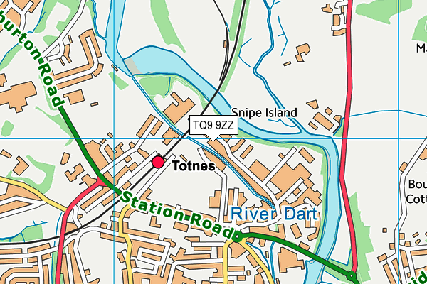 TQ9 9ZZ map - OS VectorMap District (Ordnance Survey)