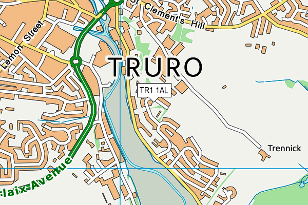 TR1 1AL map - OS VectorMap District (Ordnance Survey)