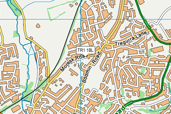 TR1 1BL map - OS VectorMap District (Ordnance Survey)