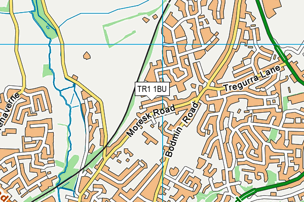TR1 1BU map - OS VectorMap District (Ordnance Survey)