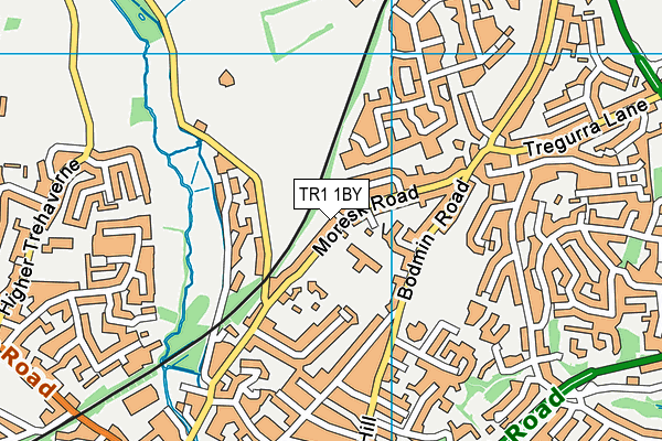 TR1 1BY map - OS VectorMap District (Ordnance Survey)