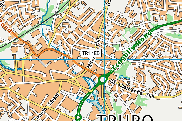 TR1 1ED map - OS VectorMap District (Ordnance Survey)