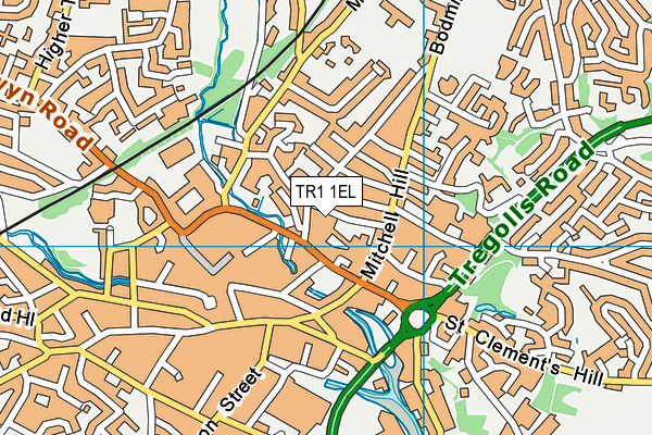 TR1 1EL map - OS VectorMap District (Ordnance Survey)