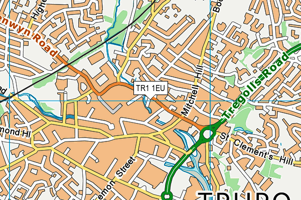 TR1 1EU map - OS VectorMap District (Ordnance Survey)