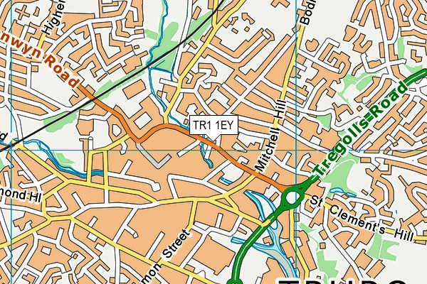 TR1 1EY map - OS VectorMap District (Ordnance Survey)