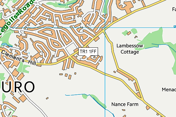 TR1 1FF map - OS VectorMap District (Ordnance Survey)