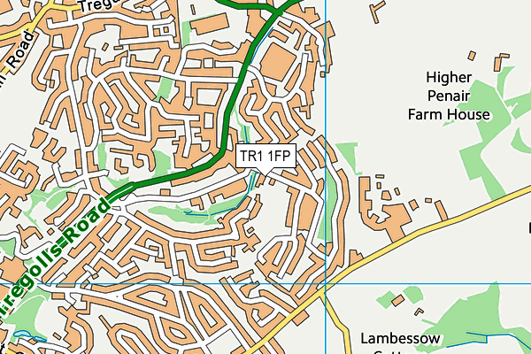 TR1 1FP map - OS VectorMap District (Ordnance Survey)