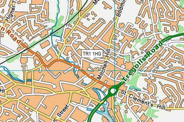 TR1 1HG map - OS VectorMap District (Ordnance Survey)