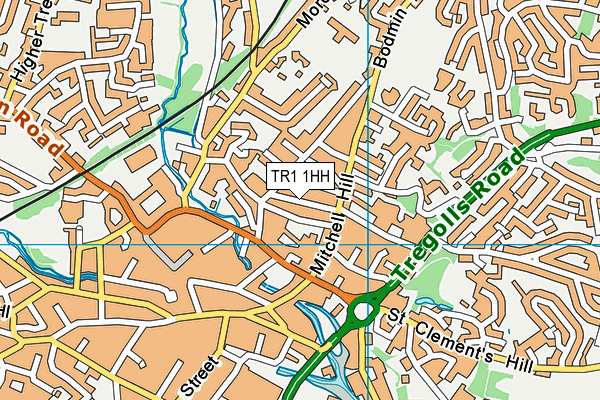 TR1 1HH map - OS VectorMap District (Ordnance Survey)