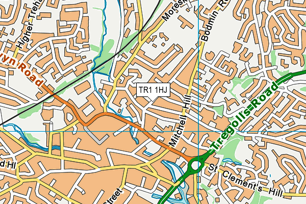 TR1 1HJ map - OS VectorMap District (Ordnance Survey)