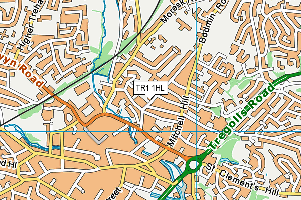 TR1 1HL map - OS VectorMap District (Ordnance Survey)