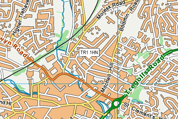 TR1 1HN map - OS VectorMap District (Ordnance Survey)