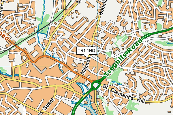 TR1 1HQ map - OS VectorMap District (Ordnance Survey)