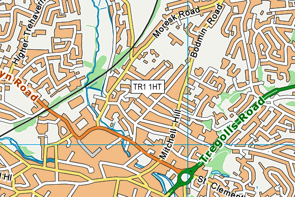 TR1 1HT map - OS VectorMap District (Ordnance Survey)