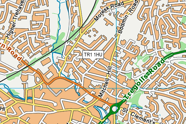 TR1 1HU map - OS VectorMap District (Ordnance Survey)