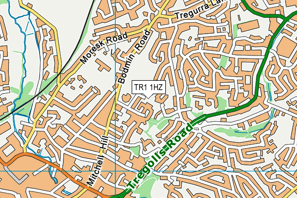 TR1 1HZ map - OS VectorMap District (Ordnance Survey)
