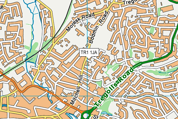 TR1 1JA map - OS VectorMap District (Ordnance Survey)