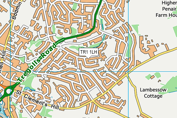 TR1 1LH map - OS VectorMap District (Ordnance Survey)