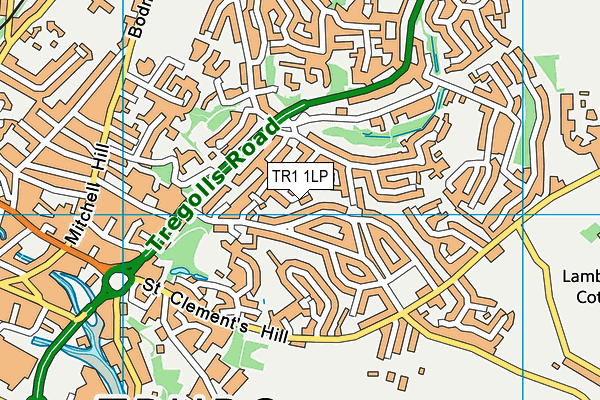 TR1 1LP map - OS VectorMap District (Ordnance Survey)