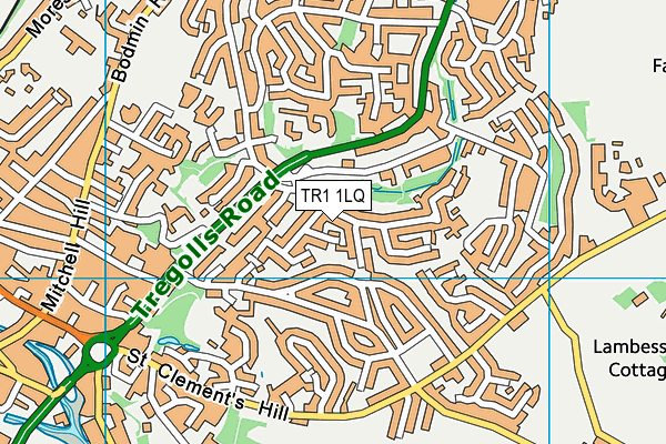 TR1 1LQ map - OS VectorMap District (Ordnance Survey)